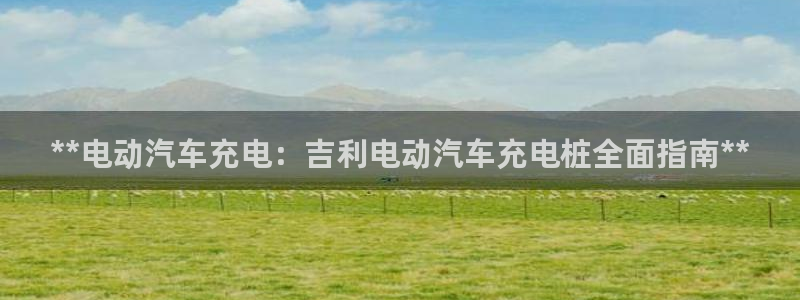威廉希尔平台玩不给出款的问题：**电动汽车充电：吉利电动汽车充电桩全面指南**