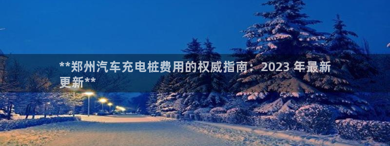 威廉希尔在中国有没有平台：**郑州汽车充电桩费用的权威指南：2023 年最新
更新**
