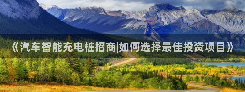 威廉操盘手法：《汽车智能充电桩招商|如何选择最佳投资项目》