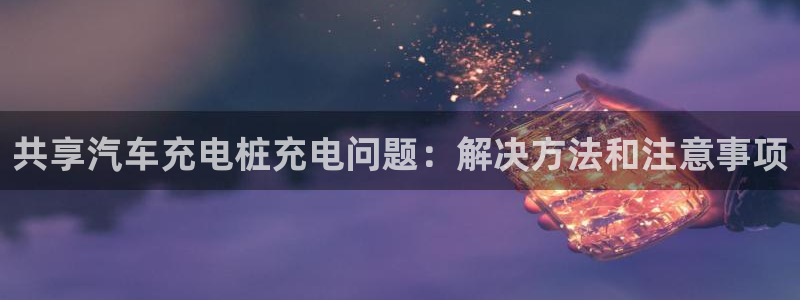 威廉希尔500欧洲指数：共享汽车充电桩充电问题：解决方法和注意事项