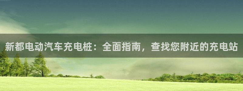 巴西甲威廉希尔初赔研究：新都电动汽车充电桩：全面指南，查找您附近的充电站